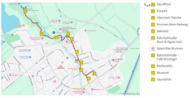 Geplante Strecke des Adam-Riese-Erlebnispfad