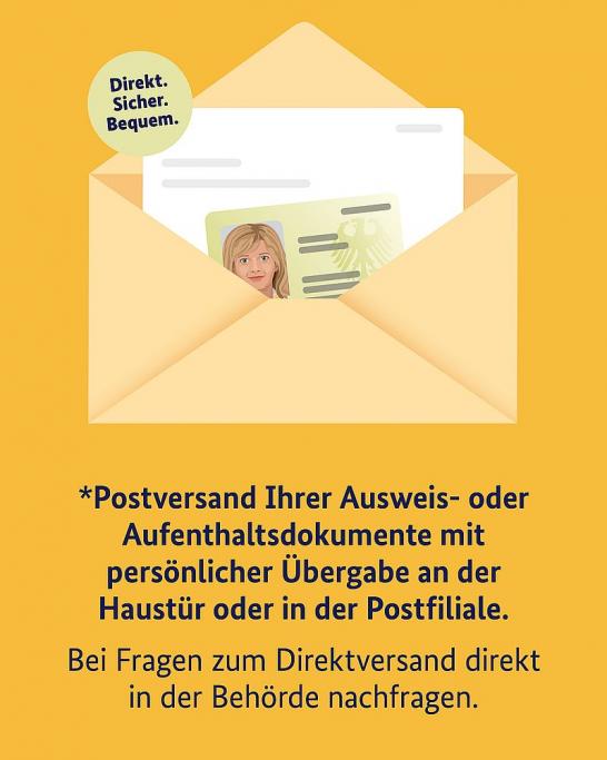 Personalausweis Reisepass Direktversand