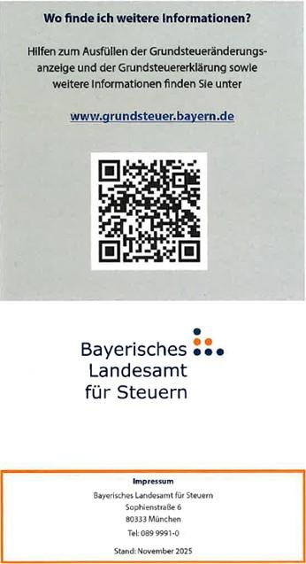Grundsteuer - weitere Informationen 